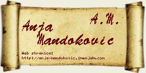 Anja Mandoković vizit kartica